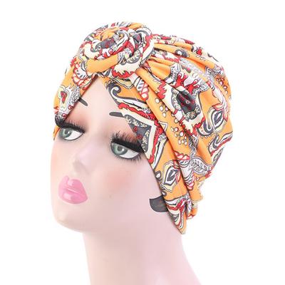 Chemo Cancer Hat Cap Paisley Print Turban Women Stretch Knotted Muslim Headscarf