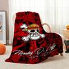 Luffy'S Straw Hat Pirates Pattern Flannel Blanket Soft Comfortable Throw Blanket For Camping Travel Home Decor Christmas Gift