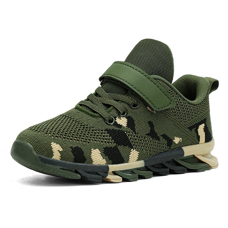 

Classmates summer camp military training camouflage shoes spring 2025 new flying woven breathable running shoes children s sports shoes 28