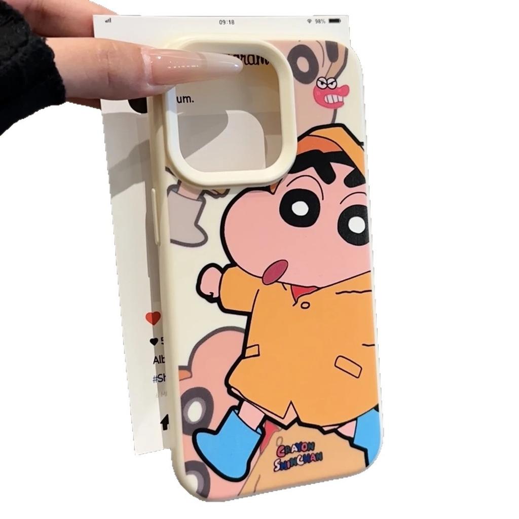 Cute Crayon Shin-chan for iPhone Apple 16/17 Promax Phone Case 15 Liquid 13 Cute 14 Soft
