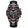 Men's Quartz Watch with Subdials Analog Wristwatch with Date-Display Waterproof Luminous Chronograph Dress Watches Stainless Steel Band