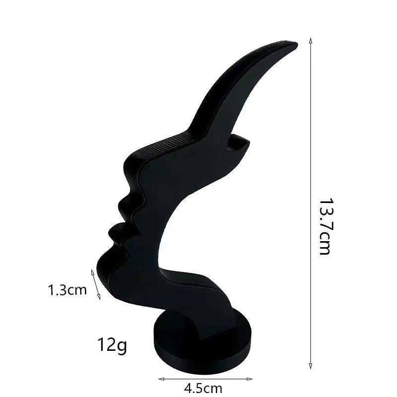 3D Minimalist Human Profile Eyeglass Holder, Side Face Glasses Stand, Practical Desk Line Art Decor Ornament For Home & Office