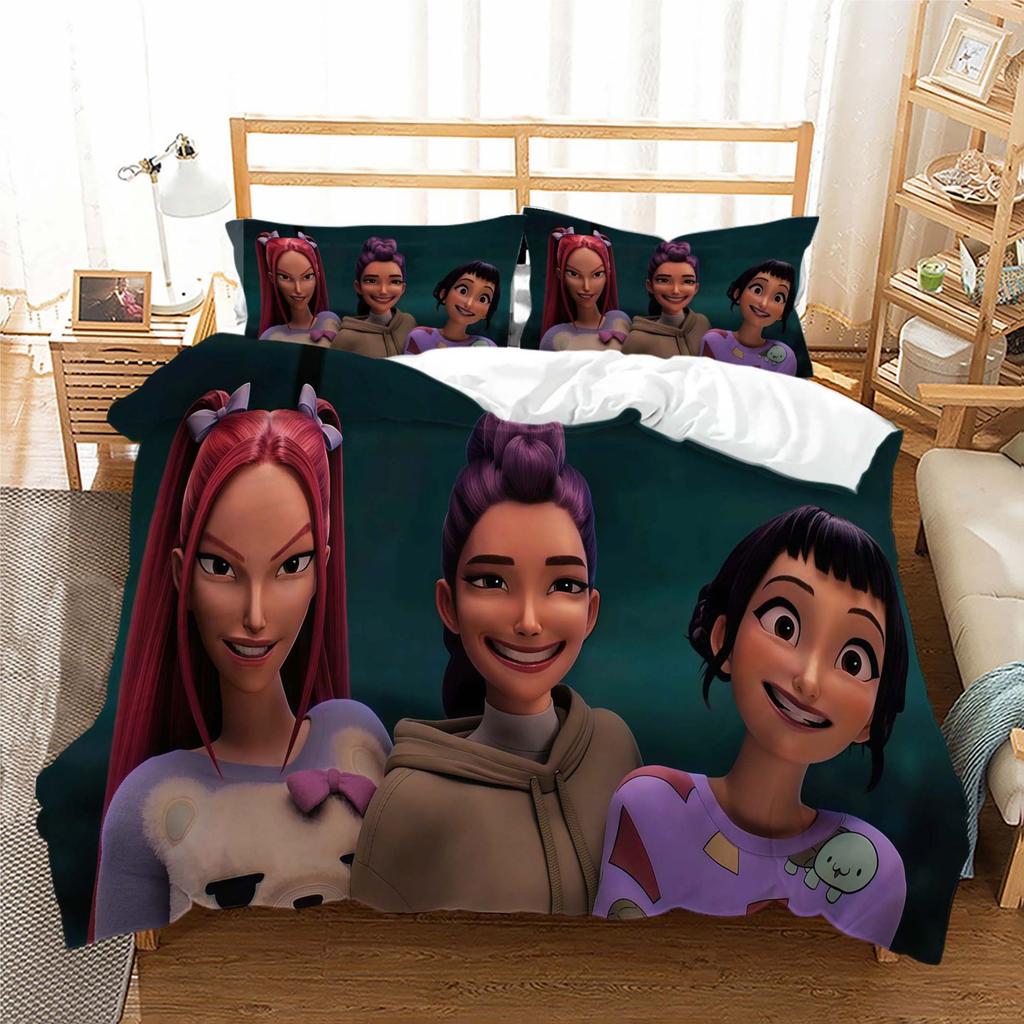 Witch Hunter Series Printed Duvet Cover and Pillowcase 3d Digital Printing Three-piece Set
