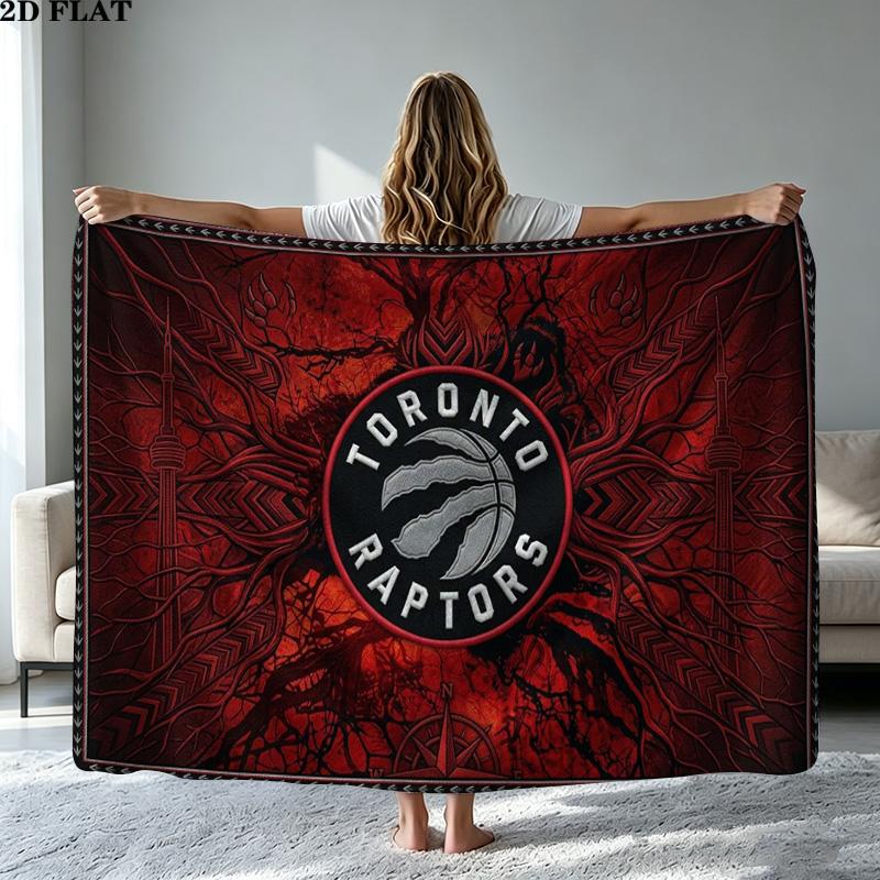 Toronto Raptors Print Flannel Blanket High Quality Warm Comfortable Cover for All Seasons Perfect for Gifts Home Decor
