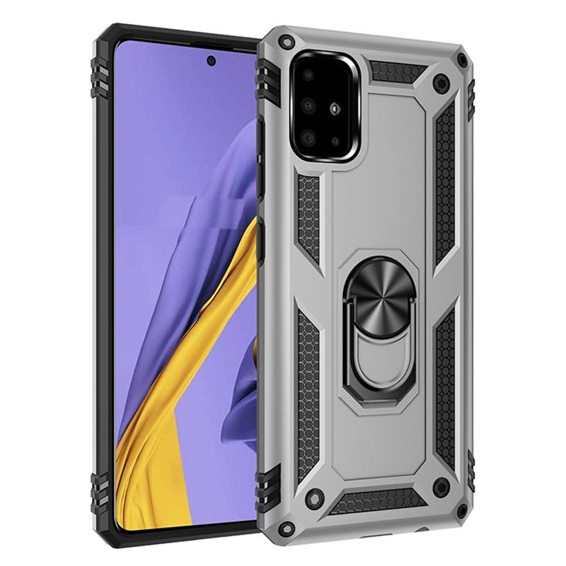 For Samsung A51 A71 A21S A21 A31 A41 A01 A11 Armor Magnetic Metal Ring Case For Galaxy A10 S A20 E A30 A50 A70 A40 A60 A80 A90