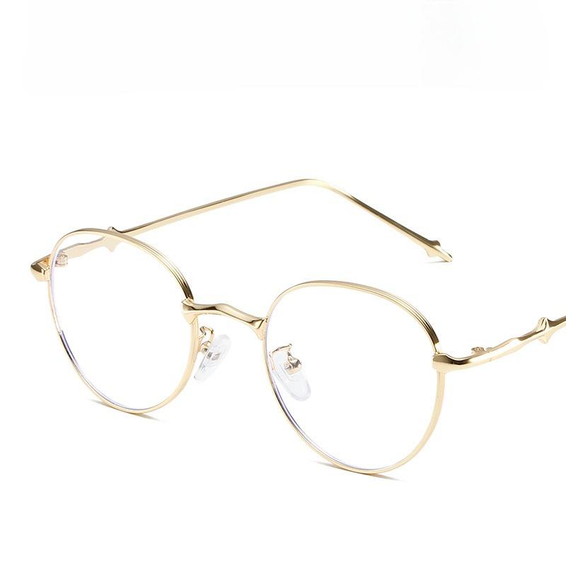 Fashion Round Full Frame Sun Glasses Light Color Tinted Sunglasses Retro Vintage Thin Mirror Lens Glasses for Beach Vacation