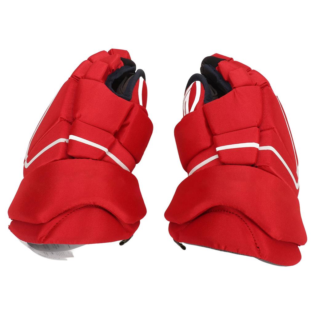 1 Pair Red Ice Hockey Gloves Hand Protection Adult Ice Hockey Gloves for Roller Skating 8 inches