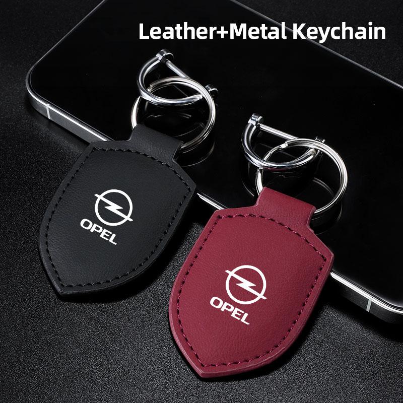 Kožený Klíčenka Kroužek na Klíče Dekorace Příslušenství Pro Opel Astra Insignia Vivaro Corsa Mokka Zafira Vectra OPC Vauxhall Meriv
