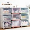 Side-Opening Extra-Large Stackable Plastic Storage Box for Living Room Toys