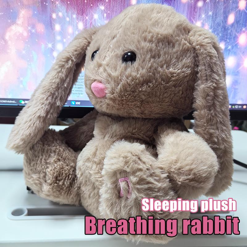 Breathing Rabbit Toy Baby Soothing Koala Plush Doll Baby Kids Soothing Music Baby Sleeping Companion Sound and Light Doll Toys