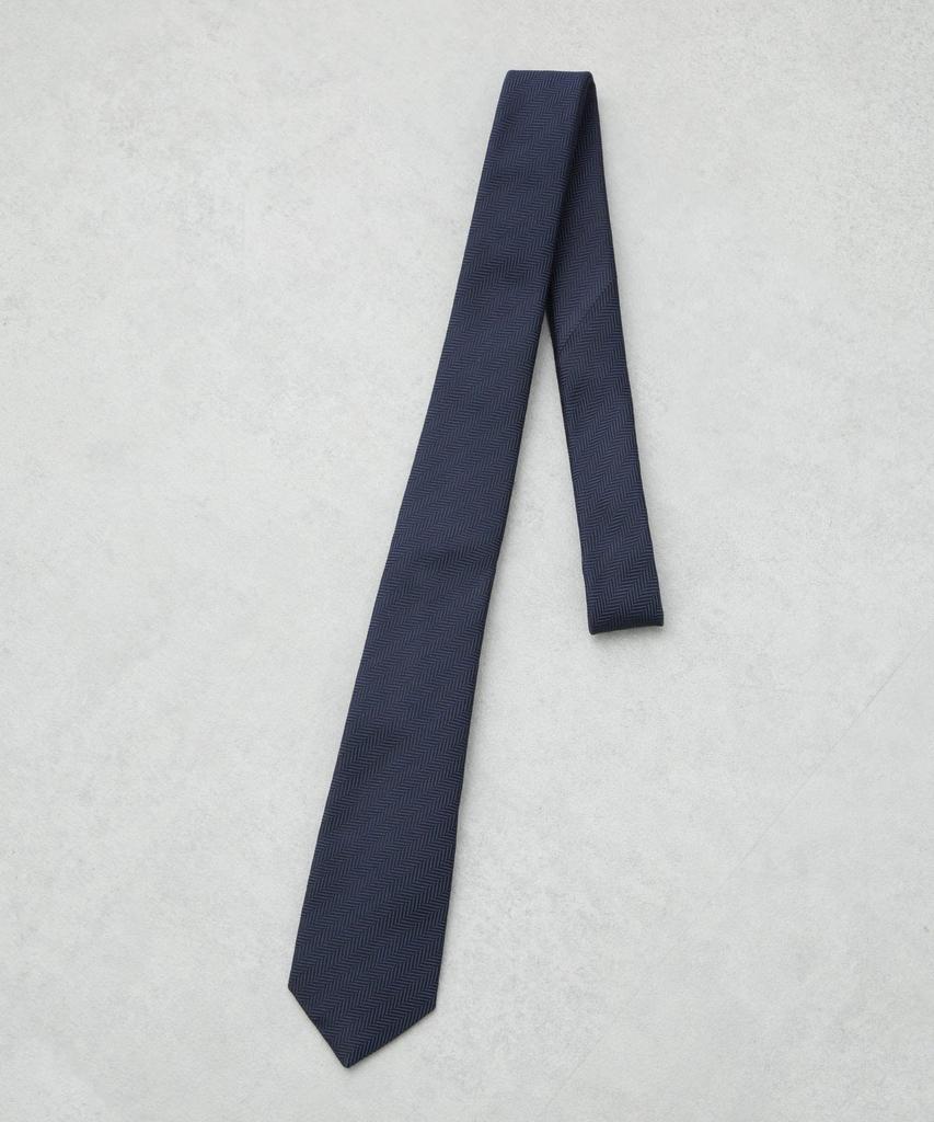 [Nano Universe] Kyoto Nishijin Washable Herringbone Solid Tie for Men F 103 Bordeaux 668-5242203