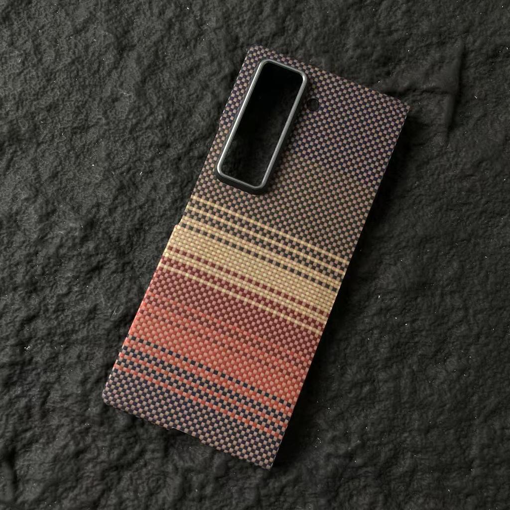 Kevlar Suitable for Samsung W25 Kevlar Mobile Phone Case Magnetic Absorbing W25 Ultra Thin Aramid Fiber Protective Case