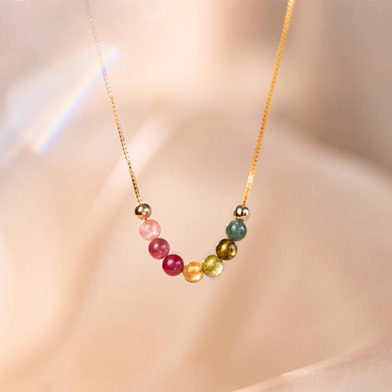 

Ожерелье на ключицу из турмалина - Легкая роскошь, Не выцветающее, Простое высококлассное дофаминовое колье для женщин