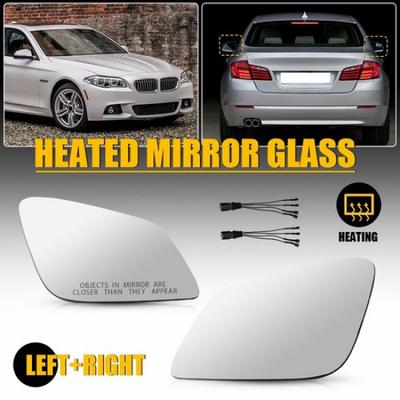 Driver Passenger Side Mirror Glass Heated Fit BMW 528I 535D 640I 760LI 2010-16 A
