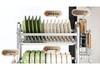 Stainless Steel Kitchen Dish Drying Rack with Bowl and Plate Storage