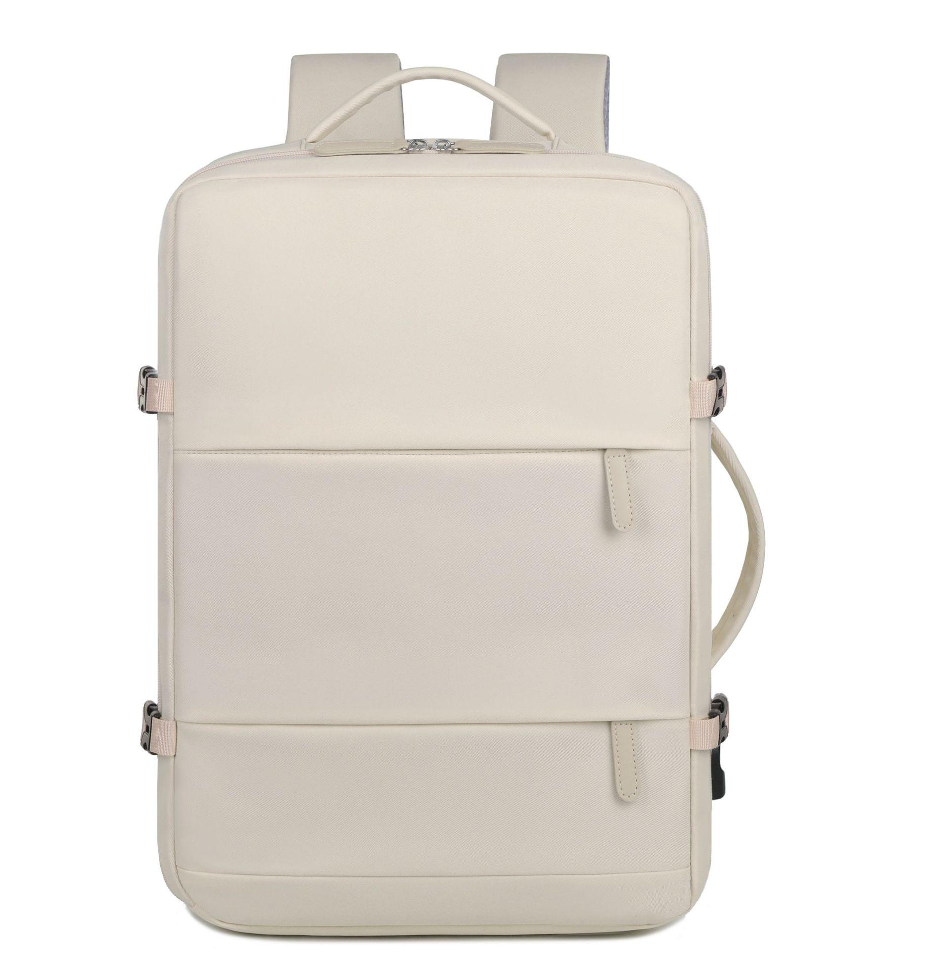 

Stylish Cross-Border Business & Sports Backpack: Solid Color, Large Capacity, Dual-Shoulder, Ideal for School, Computer, Outings & Commute. 32cm x 15cm x 46cm грязно-белый