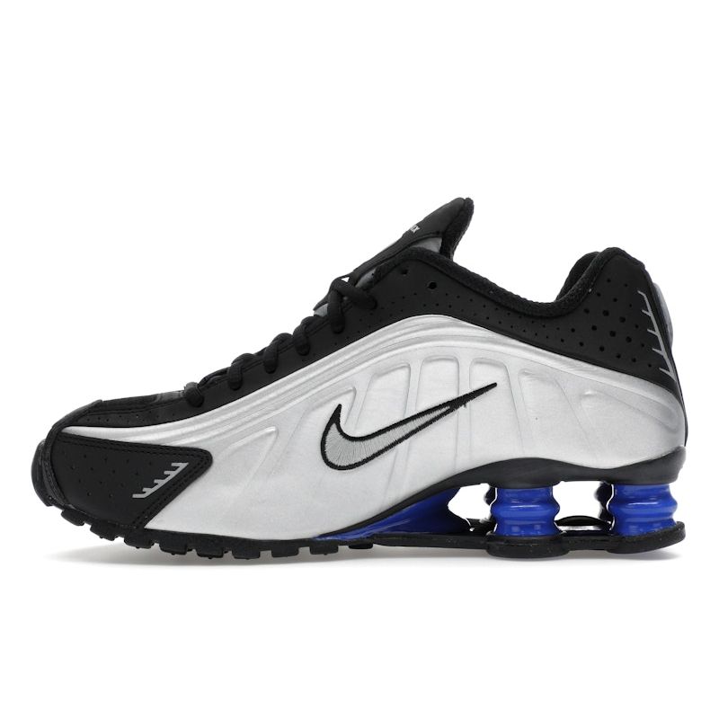 Nike Shox R4 Metallic Silver Racer Blue Women Sneakers Black AR3565-006