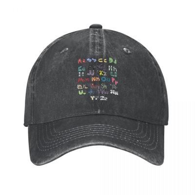 Summer Homme Villain Letter Abc Baseball Cap Boys Matching Evil Alphabet Lore Hip Hop Hat Sports Washed Denim Cap Hats
