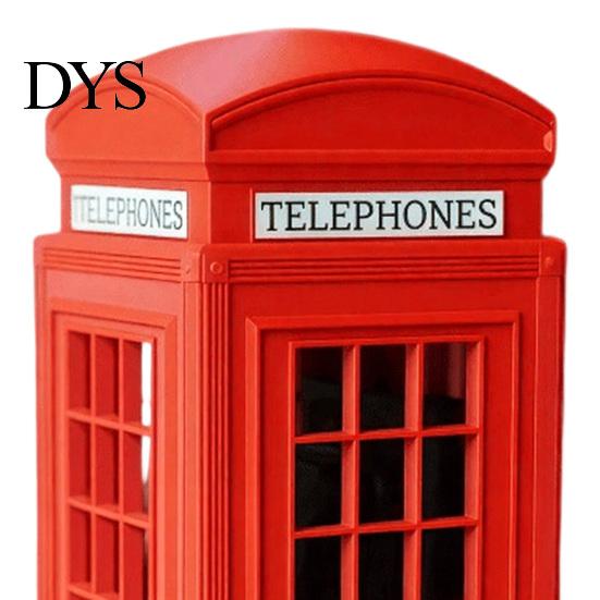 Desktop Phone Holder for Dinner British Booth Stand, 3D Printed Holder, Novelty Ornament Home Smartphone Lock‑Up Box Family Gatherings Party