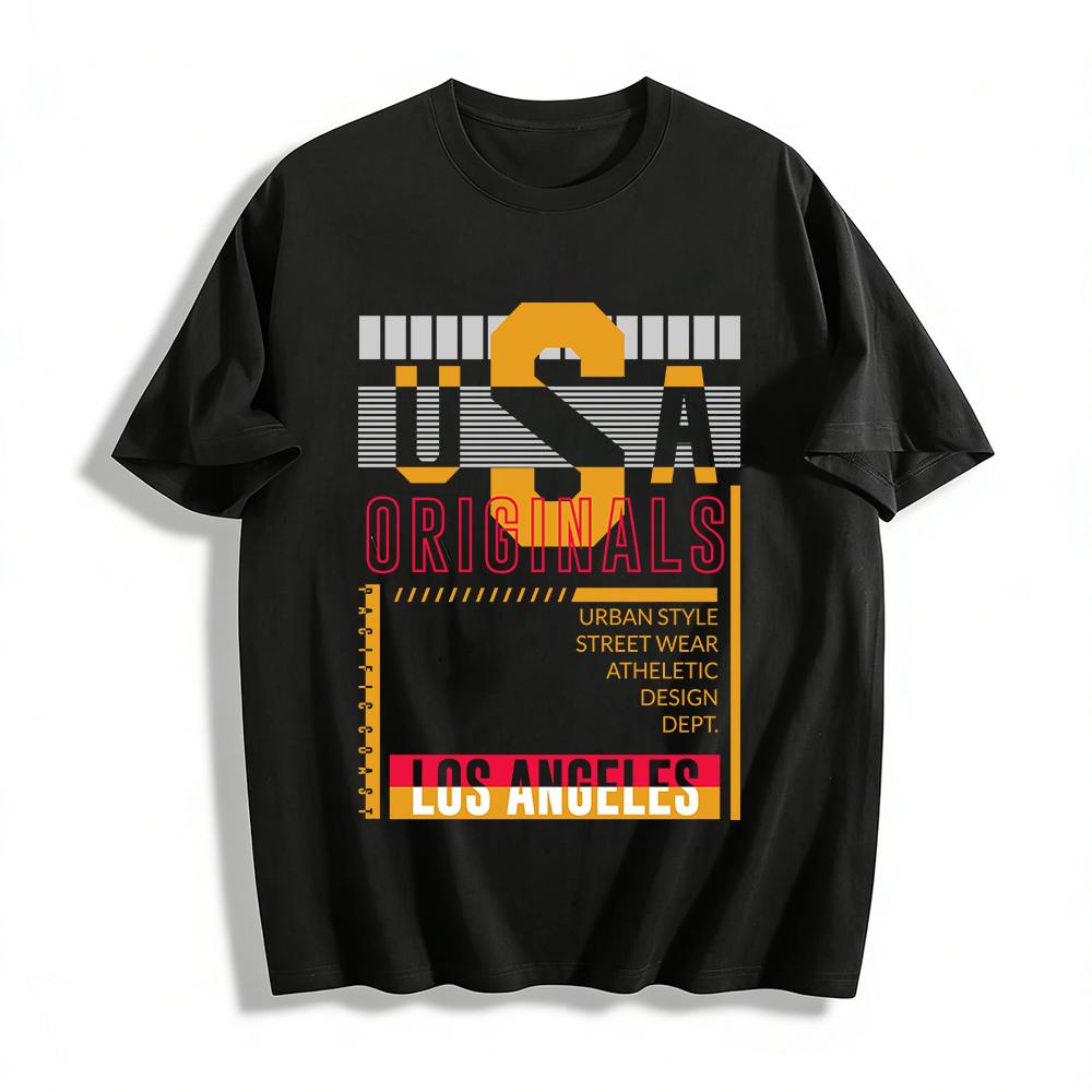 USA Originals Los Angeles Athletic Streetwear Casual Top Pure cotton T-shirt XXS