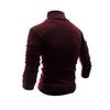 Men's Autumn/Winter High-Neck Knit Sweater - European/American Style Solid Color Long-Sleeve Fashion