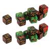 20PCS 16mm 2 Color Dice with Addition and Subtraction Numbers Plastic Six Sided Dice Set for Math Teaching