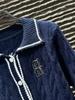 Miu Style 2025 Winter Knit Lapel Cardigan with Letter Print – Age-Reducing, Casual, and Versatile.