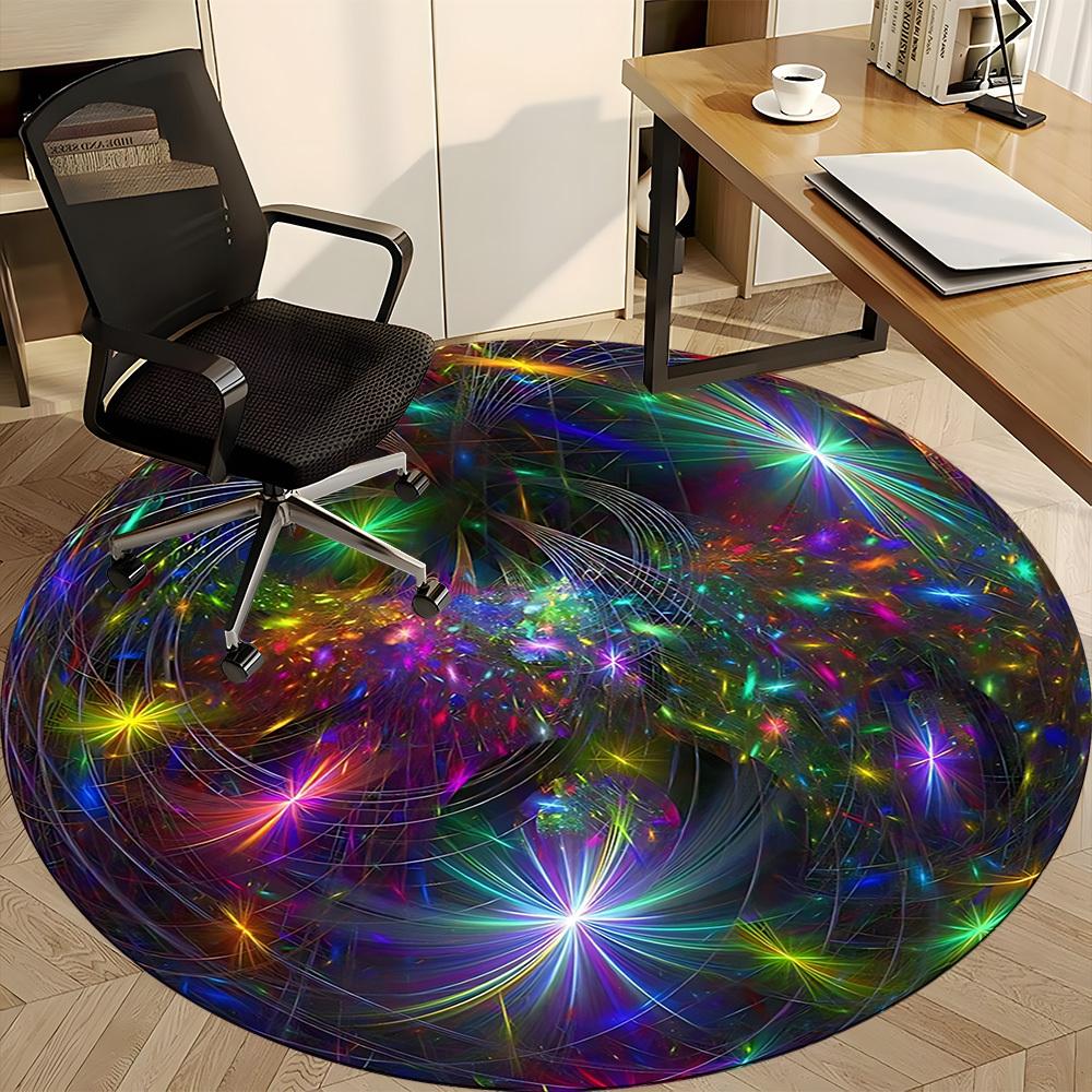 1pc Cosmic Sphere Chair Carpet for Office, Non Slip, Soft and Durable Office Rug