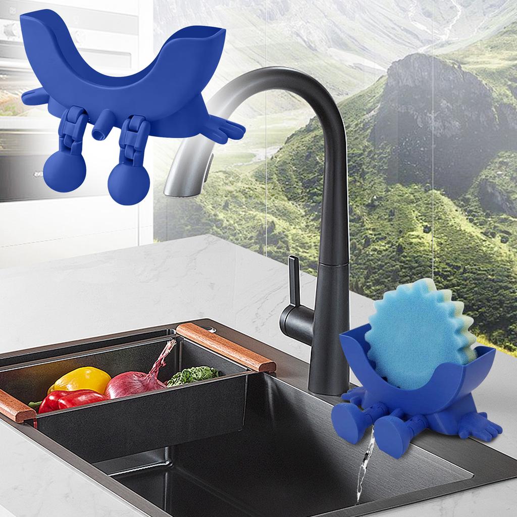 Smiling Face Dishwashing Sponge Holder, Storage Rack