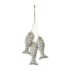 Ciondolo Pesce Mediterraneo Divertente Artigianale Rustico Piccolo Pesce Corda Serie Oceano Striscia Benedizione Pesce Decorazione da Parete Ristorante