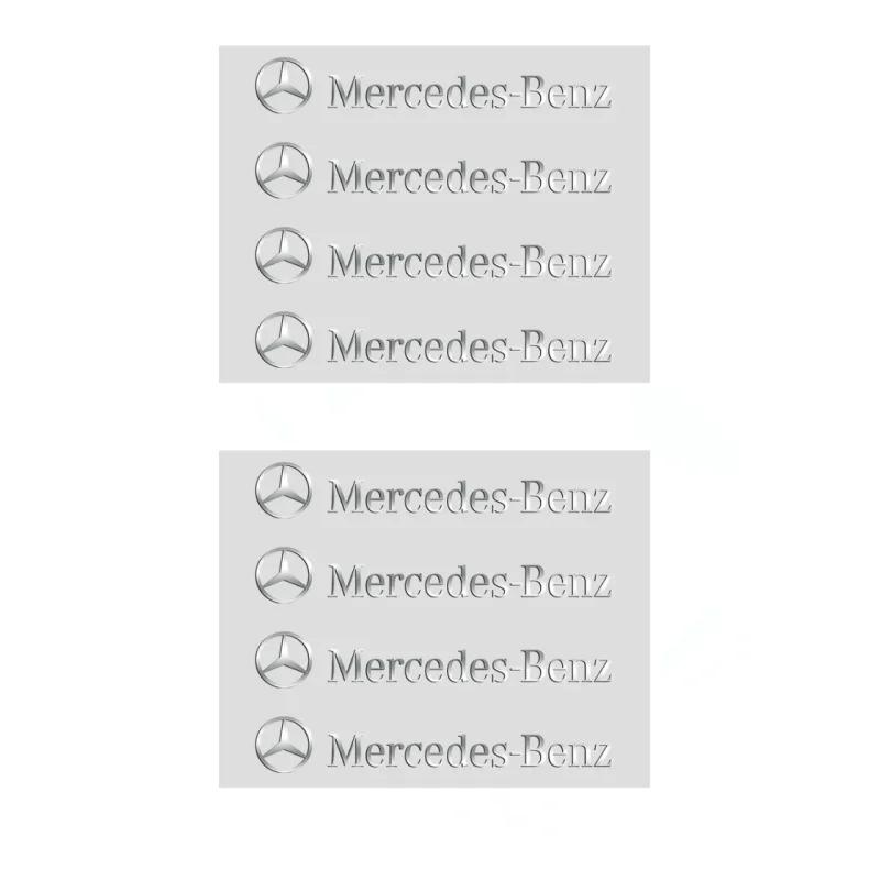 4/8PCS Mercedes-Benz AMG 3D Metal Car Stickers Car Interior Styling Decal W205 W203 GLC GLK W206 W220 A180 W211 Modification