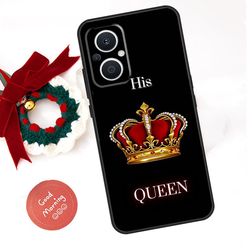 King Queen Couple Lovers Funda For OPPO Reno 13 F 14 10 11 12 Pro 12F 11F 14F 7 8 Lite OPPO Find X9 X8 X6 X5 Pro Case