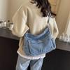 Canvas Bag Crossbody Bag Women's Popular New Large-capacity Shoulder Bag Casual Denim Japanese Literature Student Class Bag