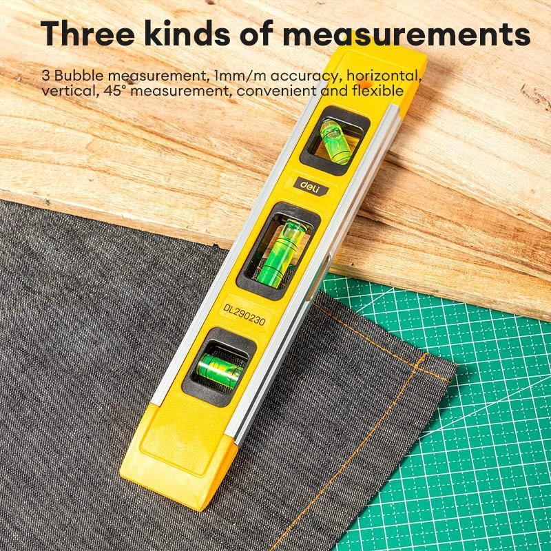1/2/3PCS 100/230mm Torpedo Level Magnetic Resistant Bubble Level Tool Multifunction Household Measuring Tools Level Measures