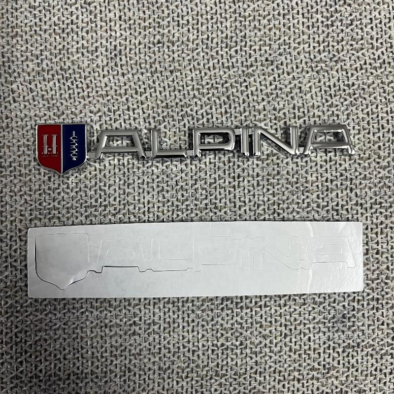 1pc Metal Emblen ALPINA Lettering Badge Durable Vehicle Accessory Enhances Aesthetics Compatible with Multiple Car Models Stylish and Practical