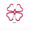 New Colorful Heart Carabiner: Aluminum Alloy Peach Heart Snap Hook with Cartoon Pendant
