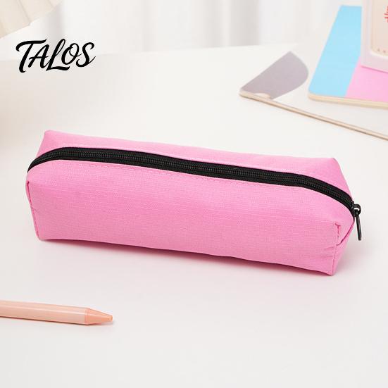 Wide-mouth Zipper Pouch Oxford Pencil Case, Large Capacity Pen for Students, Nylon Fabric Bag Simple Stationery Office School Travel Storage Case