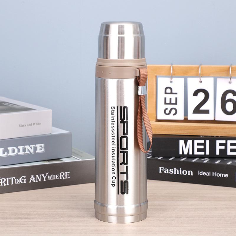 

Портативная двухслойная термокружка, нержавеющая сталь, термос для еды, высокая вместимость, подогрев, кружки для чая в офисе, горячая