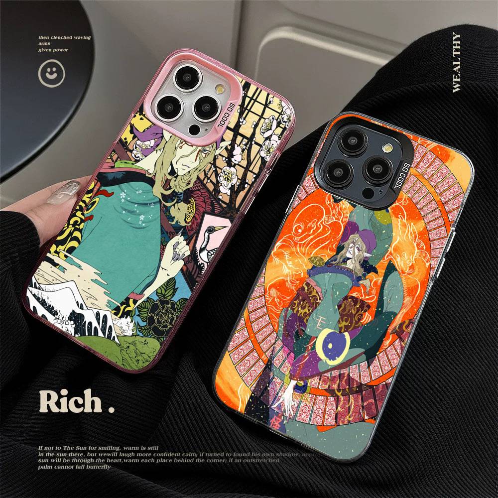 Mononoke Kusuriuri Anime Phone Case For IPhone 17 16 15 14 13 12 11 Pro MAX Matte Shockproof Back Anti Fall Matte Cover