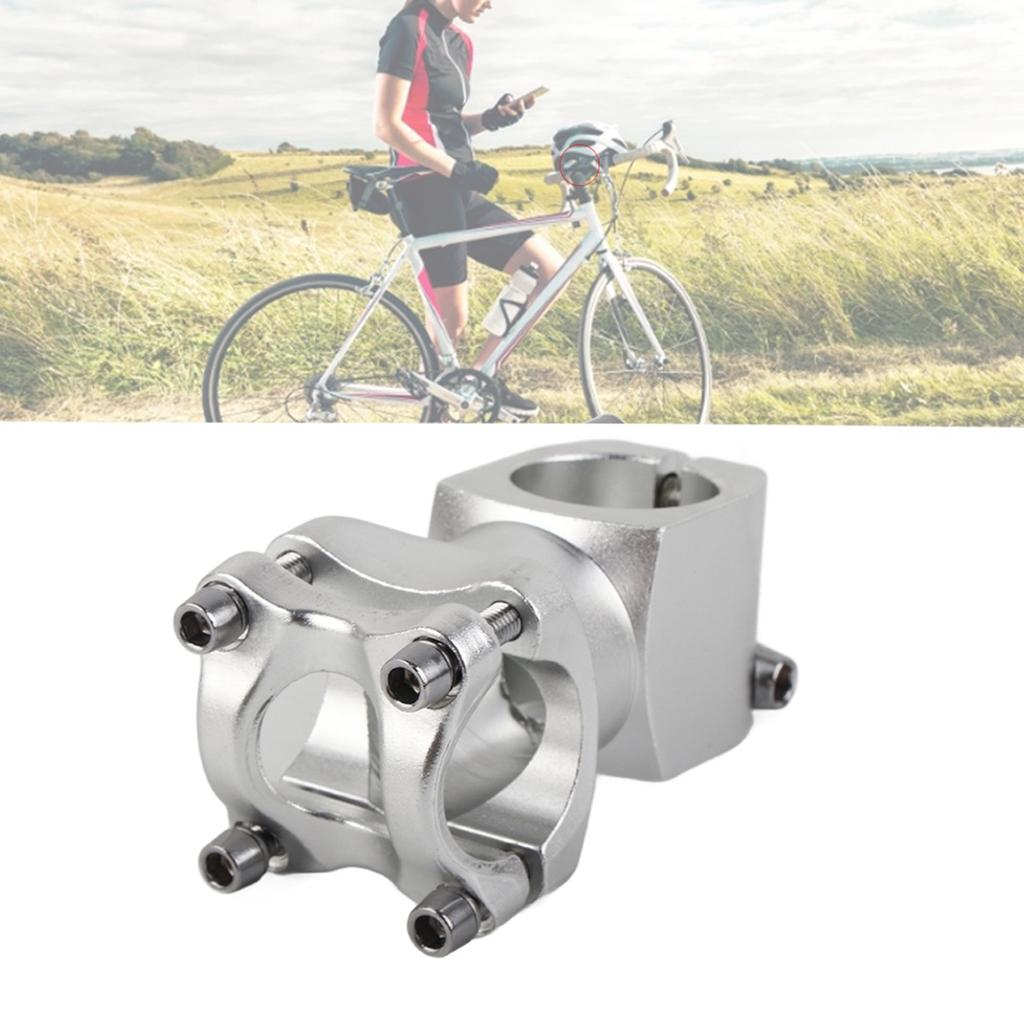 25.4*38 Aluminum Alloy Mountain Bike Short Handlebar Fixed Stem Cycling Accessory(Black)