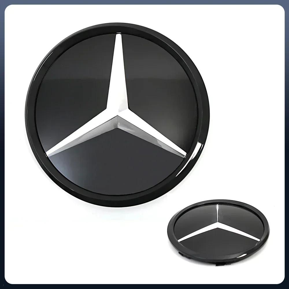 Autoaufkleber Für Mercedes Benz Frontgrill Spiegel Emblem Schwarz und Silber Neueste 3D Stil Embleme Passend Für Mercedes Benz A B C E S