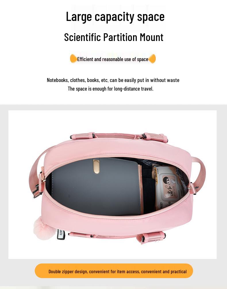 Damen Crossbody-Tasche mit großer Kapazität, einfarbig, für Reisen und Sportfitness