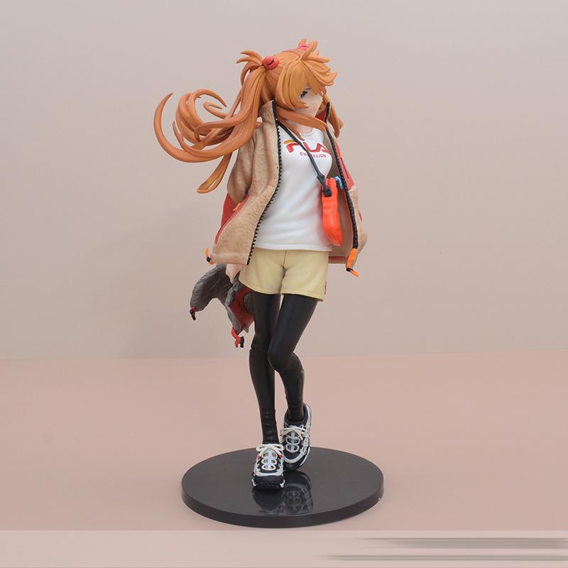 23CM EVA Anime Figur Asuka Langley Soryu Tide Marke Kostüm Verkleidungsmodell Spielzeug Geschenk Sammlung PVC Evangelion Action Figur