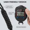 Digital Stopwatch Handheld Sports Timer Waterproof Multifunctional Stop Watch for Running Swimming Hiking Outdoor Competition