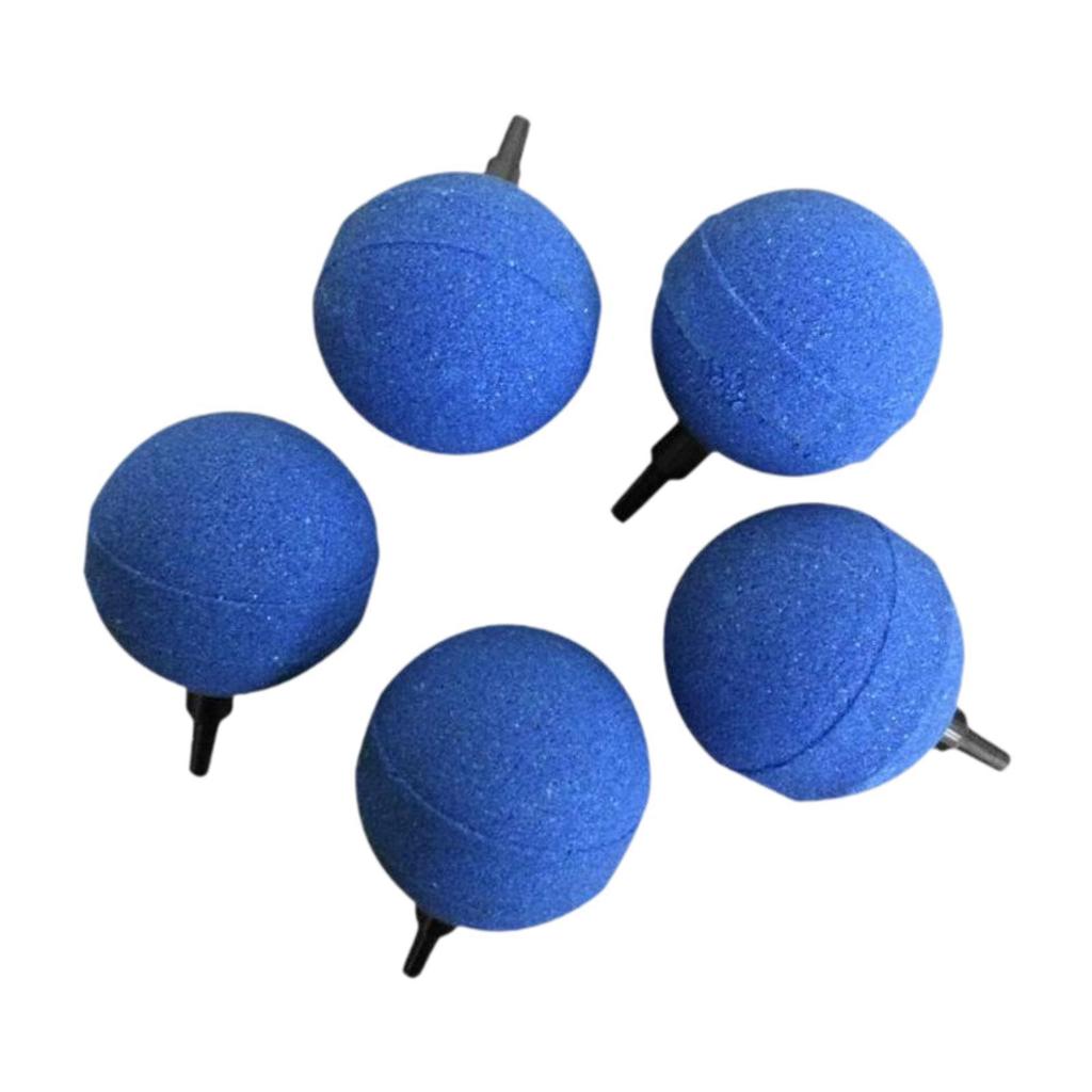 5Pcs 50mm Aquarium Air Stone Ball with 4-6mm Nozzle Accessory Simple Assembly Replacement for Small Fish Tanks Oxygen Diffuser
