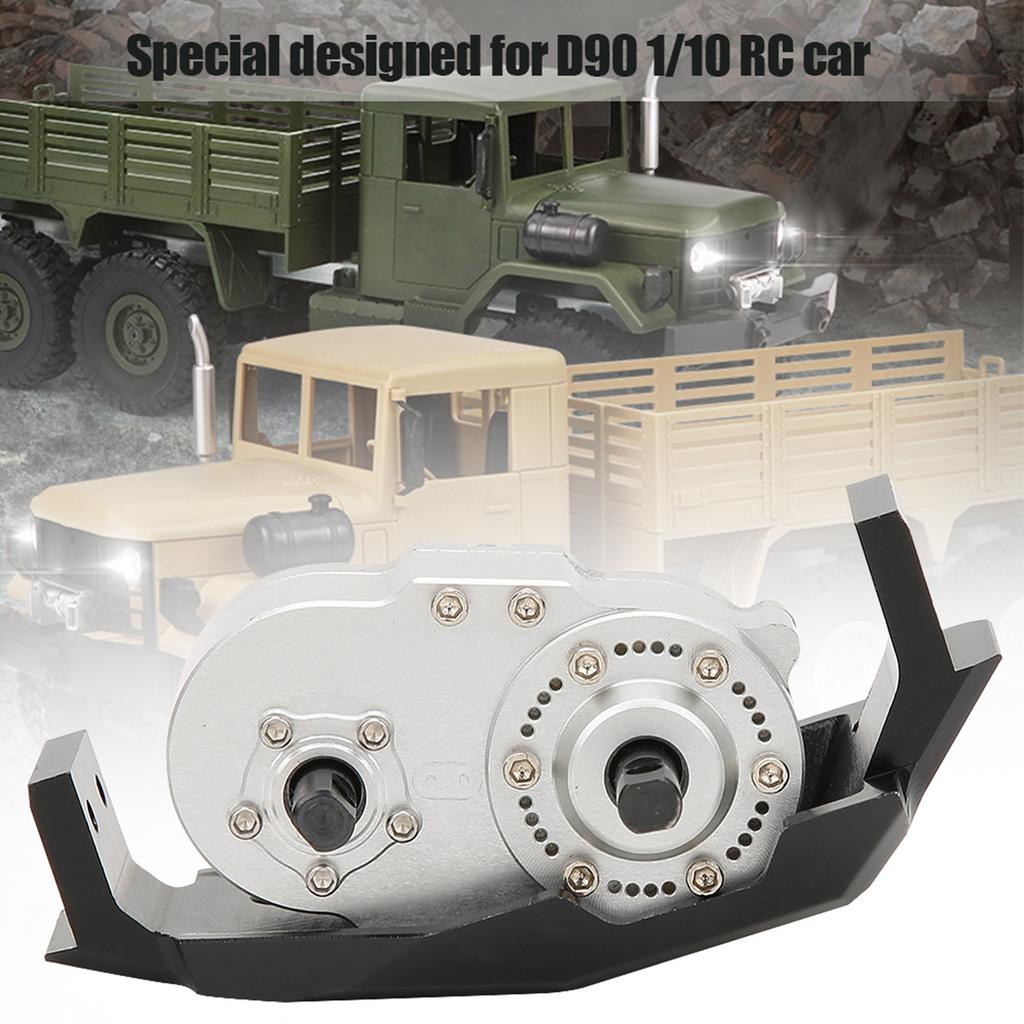 Metal Gearbox Transfer Case with Mount Fit for D90 1 10 RC Crawler Car Model
