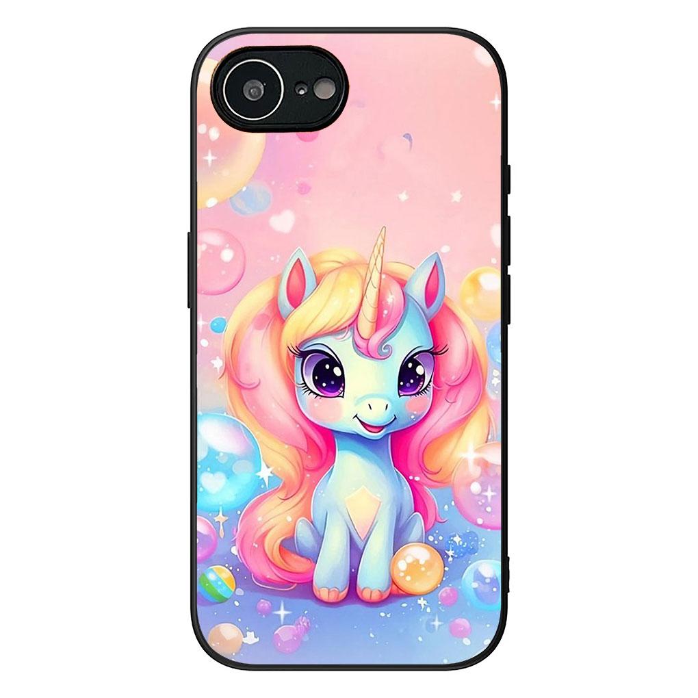 Phone Cover for Apple iPhone 13 12 Mini XS 11 Pro Max 7 8 Plus XR SE 2022 2020 SE3 Case Rainbow Unicorn Anime Cartoon Horse