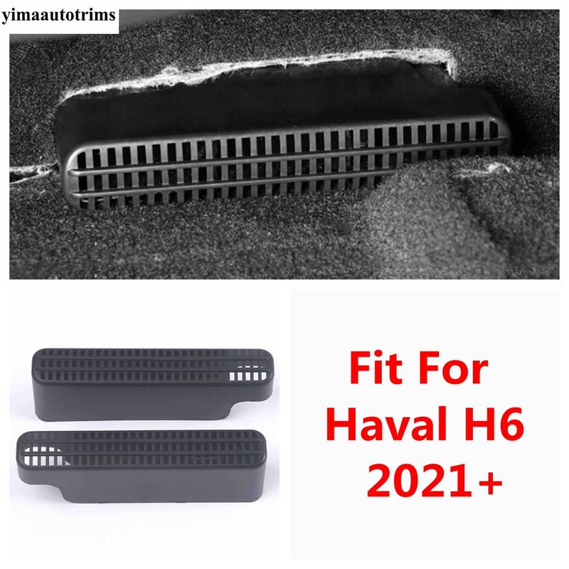 

2PCS Car Seat Under Floor Air Outlet AC Heater Vent Anti-blocking Dust Cover Trim For Haval H6 - 2024 Accessories Interior