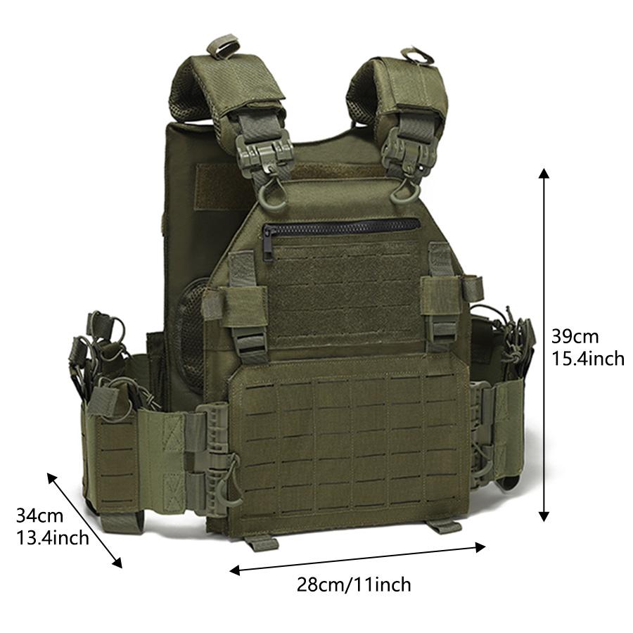 Multi Functional Quick Release Vest Laser Cutting MOLLE Hunting Vest Waterproof and Wear-Resistant Outdoor Training Vest