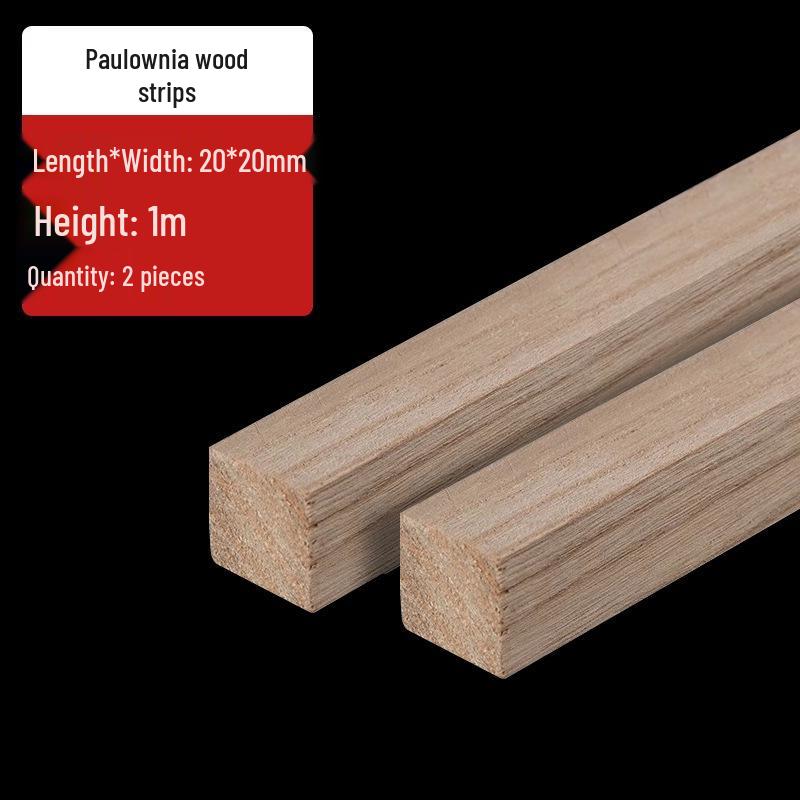 Paulowniahout Strips voor 3D Modelbouw en Blokhut Constructie